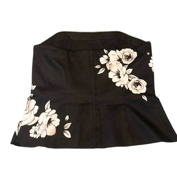 Black House White Market Floral Print Floral Black Corset Top Size 14 - Picture 5 of 5